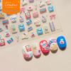 Tomoni Embossed Nail Art & Stationery Stickers – Cute Graffiti Designs for Nails, Ornaments, and Water Bottles