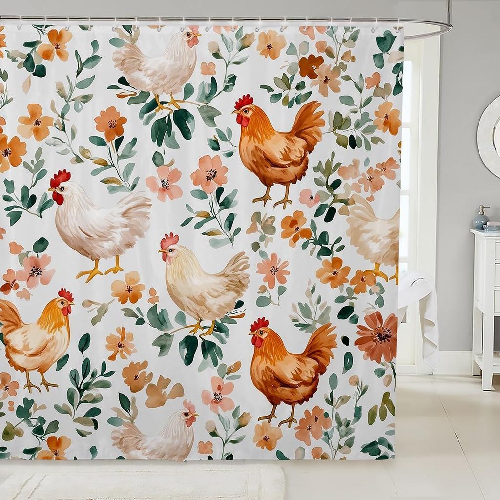 Cat Fabric Shower Curtain for Girls Kids Teen,Colorful Cartoon Animals Bathroom Shower Curtain Sets Cute Pet Shower Curtain