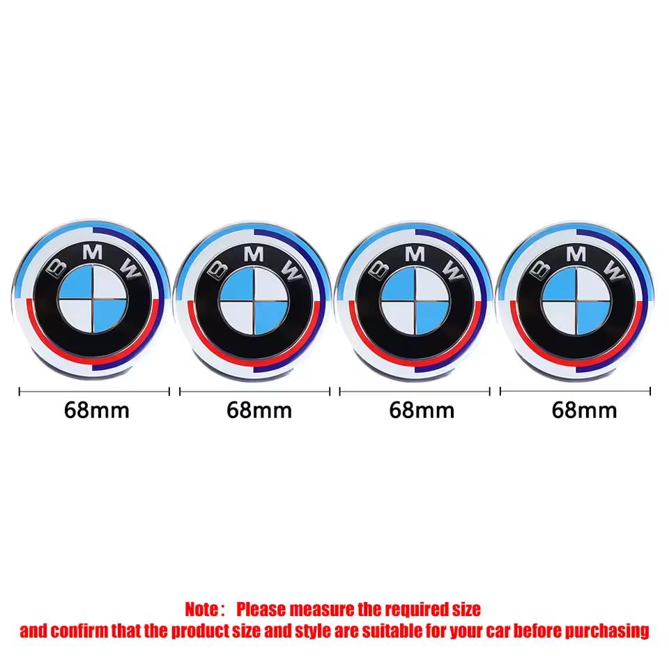 4ks 56/68mm Styling auta Středové krytky nábojů kol Kryty ráfků pro BMW E36 E46 E53 E90 E60 E61 E93 E87 X1 X3 X5 F30 F20 G30