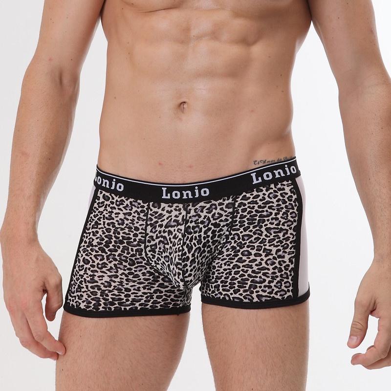 Hochwertige Herren-Slips Boxershorts mit stilvollem Leopardenmuster Bequeme Unterwäsche