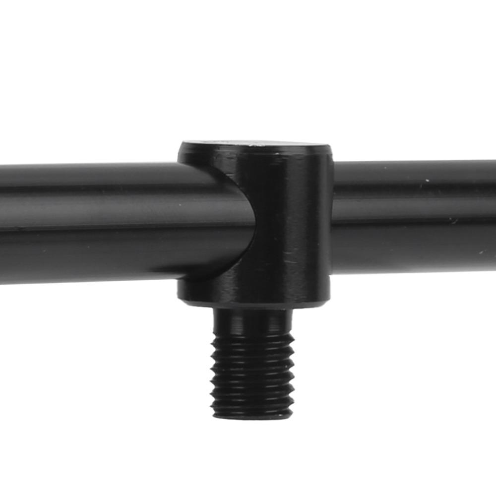 Aluminum Alloy Fishing Rod Buzz Bar 20/25/30cm 2 Head Fishing Crossbar Bracket Lightweight Black Fishing Rod Holder Carp Fishing