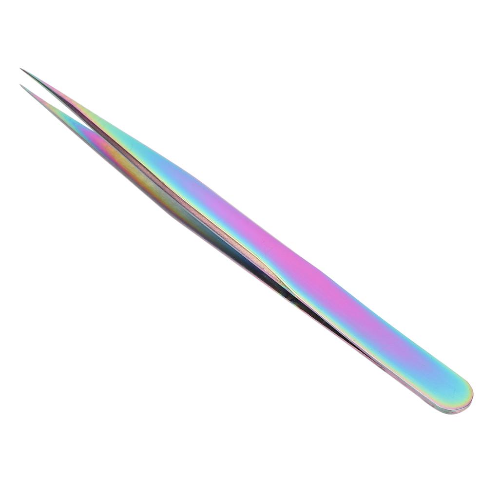 Professional Straight Nail Art Tweezers Stainless Steel Pointed Eyelash Extension Tweezers