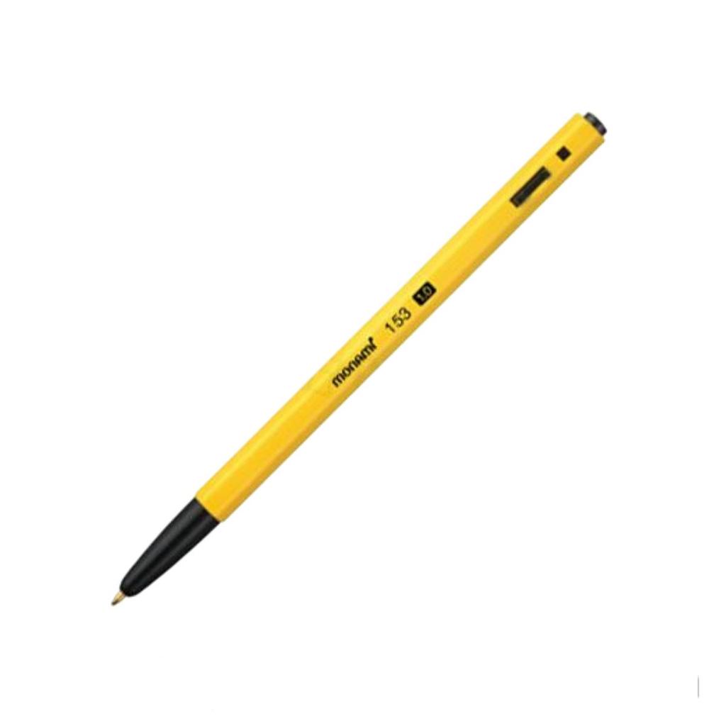 Monami 153 Ballpoint Pen 1.0mm Bold (12pcs/1 Set) 3 Colors/ Back To School College Student Pen Smooth Writing K-Stationery