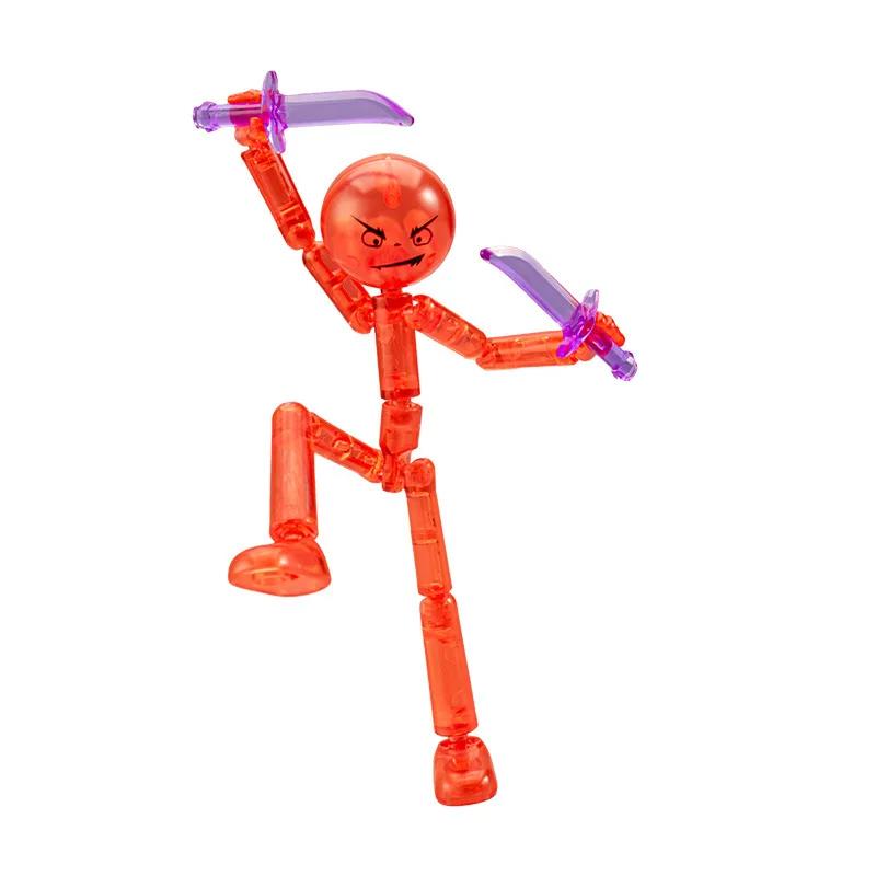 Pohyblivé 3D tištěné akční figurky Vícekloubové plastové loutkové ozdoby Sestavené anime dárky Pro děti Dospělé