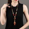 Tassel Ethnic Style Necklace Geometric Long Sweater Chain Fashion Bohemian Style Choker  Decoration