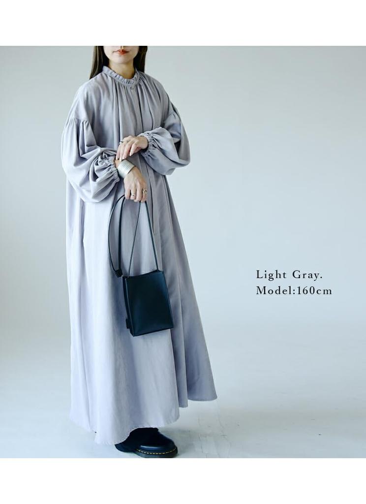 Andit Corduroy Ruches Geplooide Blouse Lang Volumineus Maten 92 Lichtgrijs Damesjurk, Mouwen, A-lijn, Mouwen, M-L,