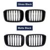 2PCS One Slat Grill Front Kidney Grilles For BMW 3 4 X3 X4 G01 G02 G08 2018- Glossy Matte Black Racing Grills Car Styling