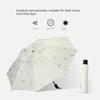 New Model Manual Open Large Three-Fold Folding Umbrella with Gold Stamping and Feather Design, Sun Protection, Light Luxury Style, Sunshade Umbrella