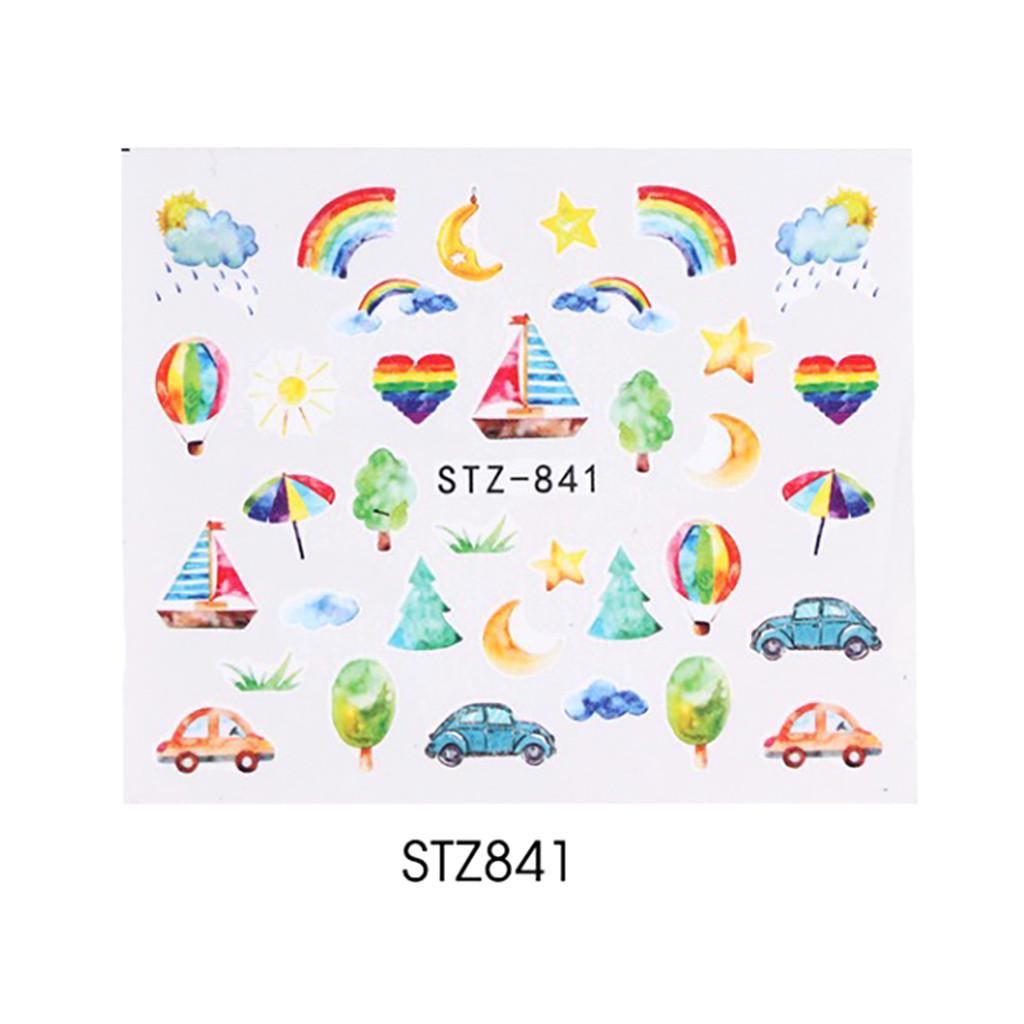 Water Transfer Sticker Decals Flower Leaf Summer DIY Manicure Decor