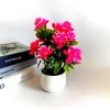 Twelve Flowers Simulated Artificial Green Plant Potted Ornament For Decor Indoor