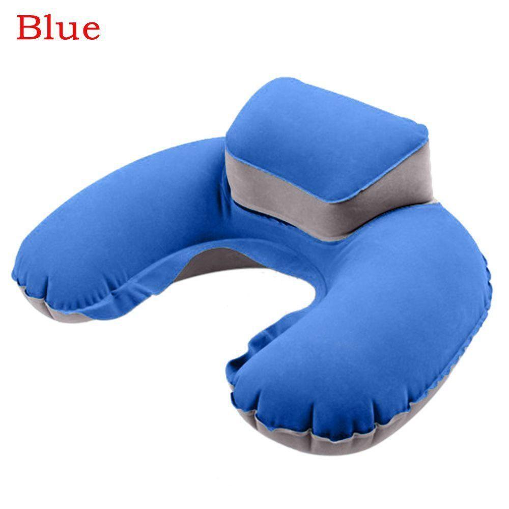 Luxurious Inflatable Travel Pillow Set With Eye Mask And Earplugs For Airplane Comfort