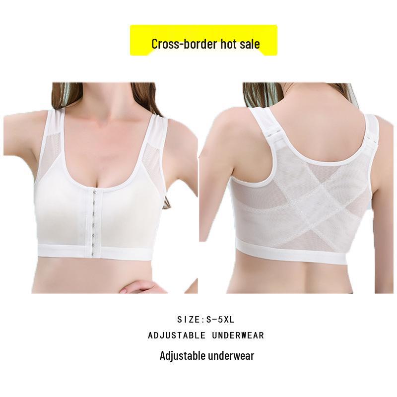 Front Closure Sports Bra: Women’s Adjustable Posture Correction Yoga Underwear