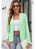 2026 Bestseller Slim Fit Long Sleeve Collarless Cardigan Blazer Jacket