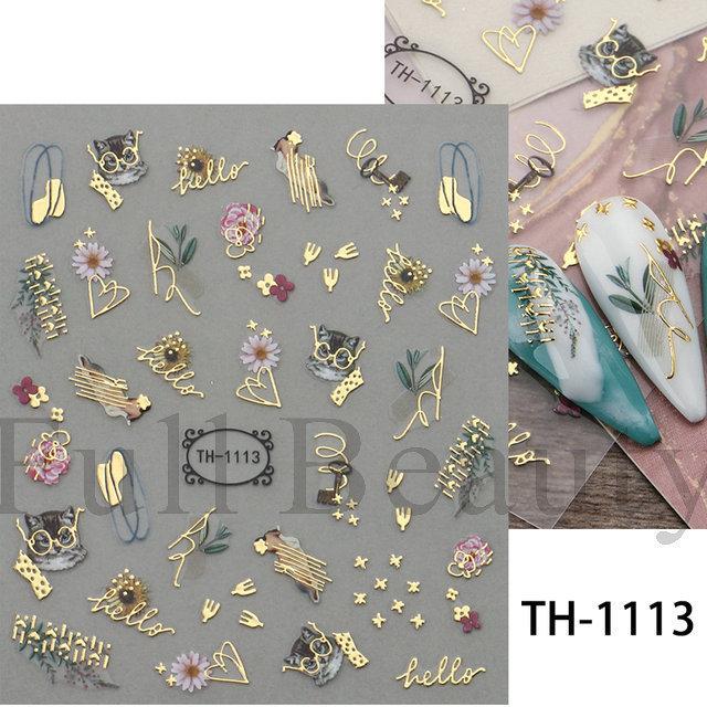 Nail Art Sticker Diablo Series European And American Halloween Laser Spider Scorpion Thin Fortitude Back Glue Nail Sticker