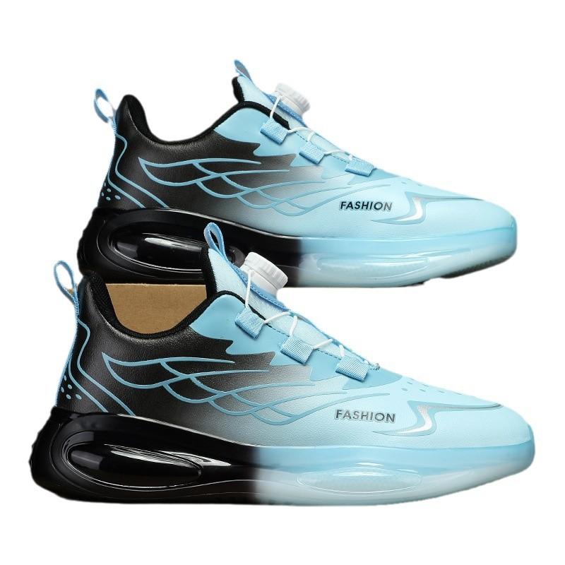 Autumn new men's shoes leather surface breathable versatile casual shoes Korean men's comfortable running shoes platform sports shoes