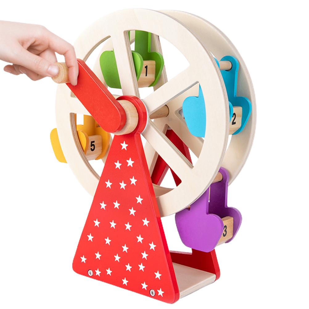 Carnival Wooden Toys Ferris Wheel Toys with Animal Characters Pre Assembled with Sturdy Wood