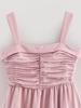 2026 Pink Draping Balloon Mini Camisole Dress - European & American Style Women's Fashion.