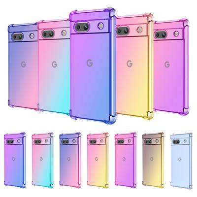 Custodia TPU Gradient Antiurto per Google Pixel 9 Pro XL 9A 8A 8 Pro 7A 7 Pro 6A 6Pro Cover Protettiva in Silicone Custodie Trasparenti