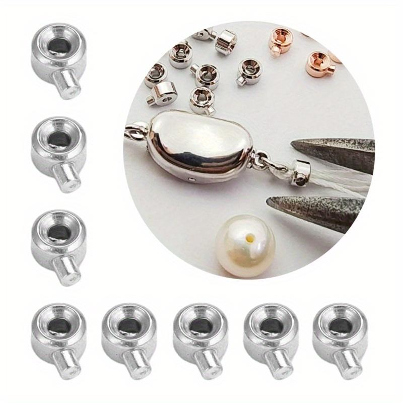 20Pieces Convenient Bead Positioning Clasps Stopper Spacer Bead Crimp End Beads Jewelry Accessories for Handmade Crafts.