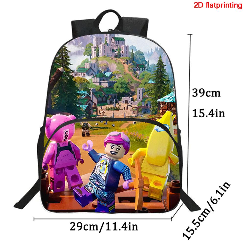 FORTNITE Kids Cartoon Backpack,With Adjustable Shoulder Strap & Front Pocket,Lightweight & Durable,for Boys & Girls Age 5-11.