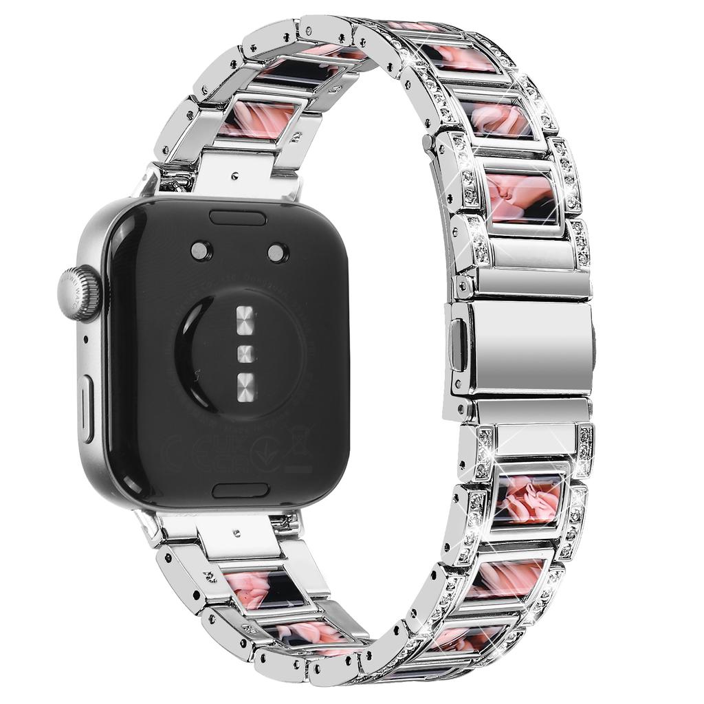 Für Huawei Watch Fit 3 Metalllegierung Uhrenarmband Strasssteine Harz Armband