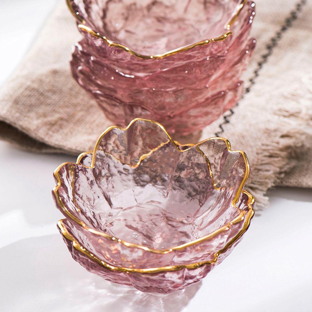 Inlay Glass Dish Specialty Plates Fruit Sala Sauce Bowl Tableware Seasoning Plate Kitchen Gadgets
