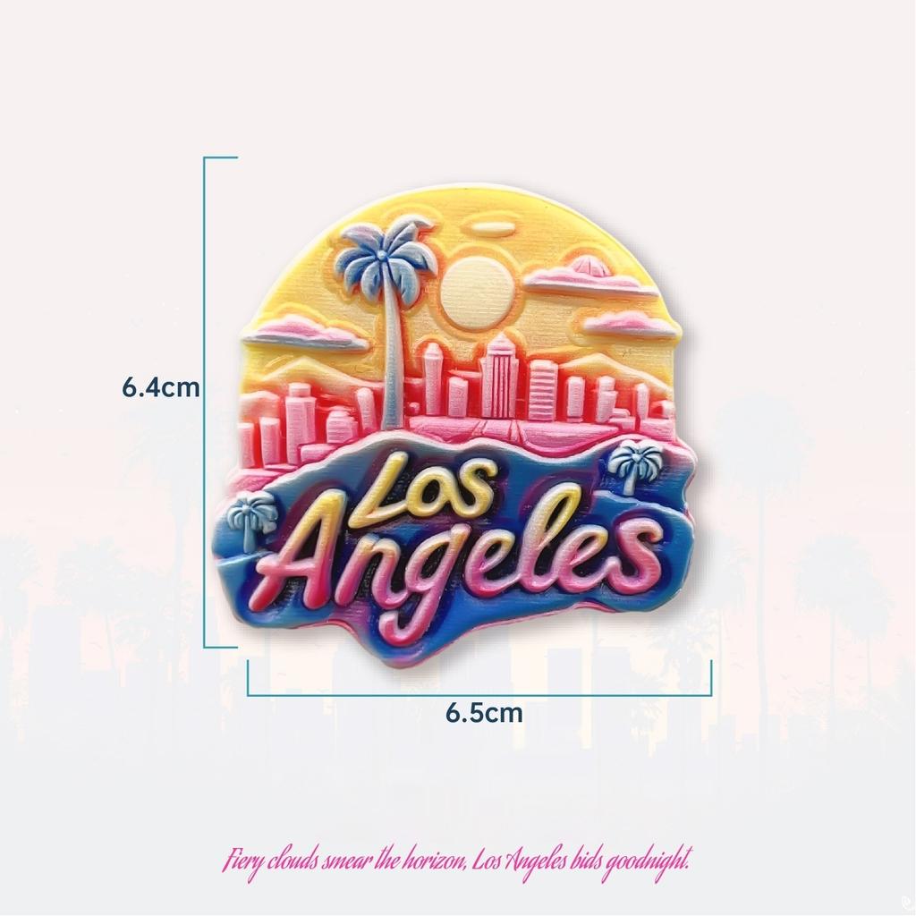 3d Retro Ins Style World Scenery Resin Refrigerator Magnet Los Angeles Sunset Japan Mount Fuji Travel Souvenir Home Decoration