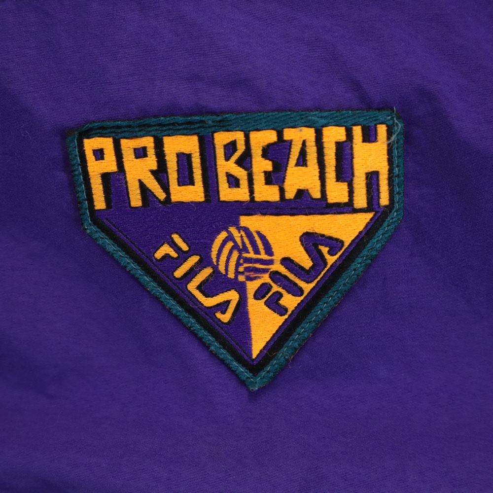 Fila 90s Old USA Made Nylon Jacket M Purple Mesh Lining Men's Used