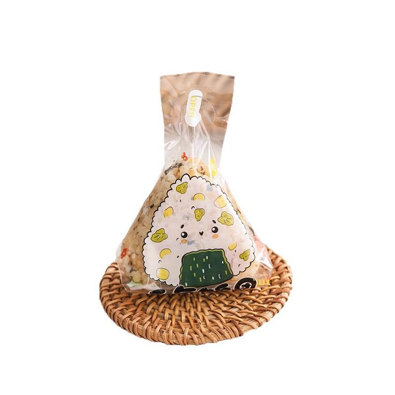 50Pcs Cartoon Pattern Japanese Triangle Seaweed Onigiri Wrappers Sushi Bento Disposable Packing Bags Making Mold Bento Accessory