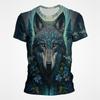 Cool Wolf Graphic Short-Sleeve T-Shirt, Unique Casual Wear
