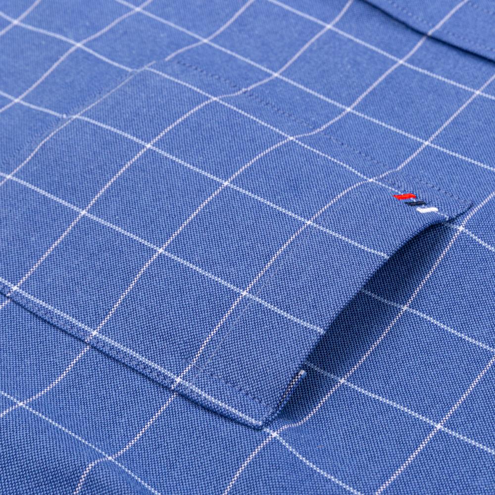 Men's Oxford Long Sleeve Shirt 100% Cotton Wrinkle Resistant & Breathable, Solid Plaid Striped Comfort Casual Button-down Shirts