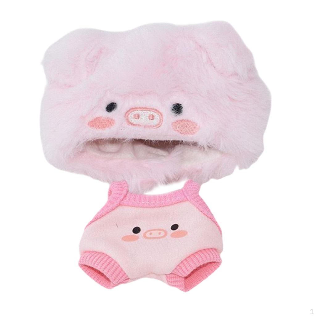 Doll Clothes Trendy DIY Toy Headgear and Suspenders Outifit for Party
