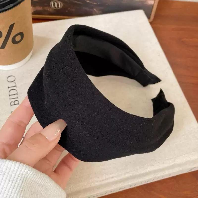 Autumn And Winter Women'S Suede Wide Headband - High Quality Pressed Hair Headband, Multiple Colors Available