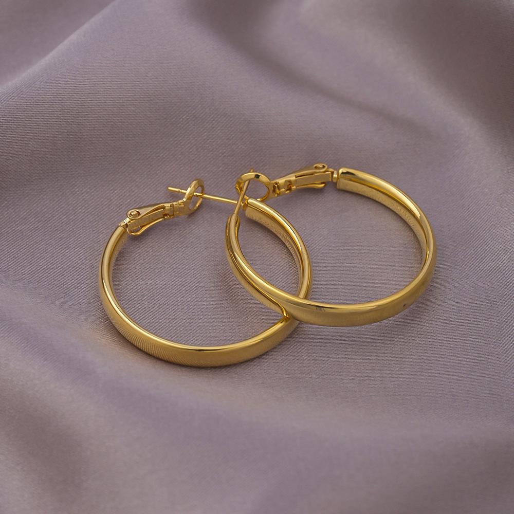 

Elegant 925 Silver Needle Earrings: Versatile French Hoops in Copper with Multiple Styles for a Sophisticated Look