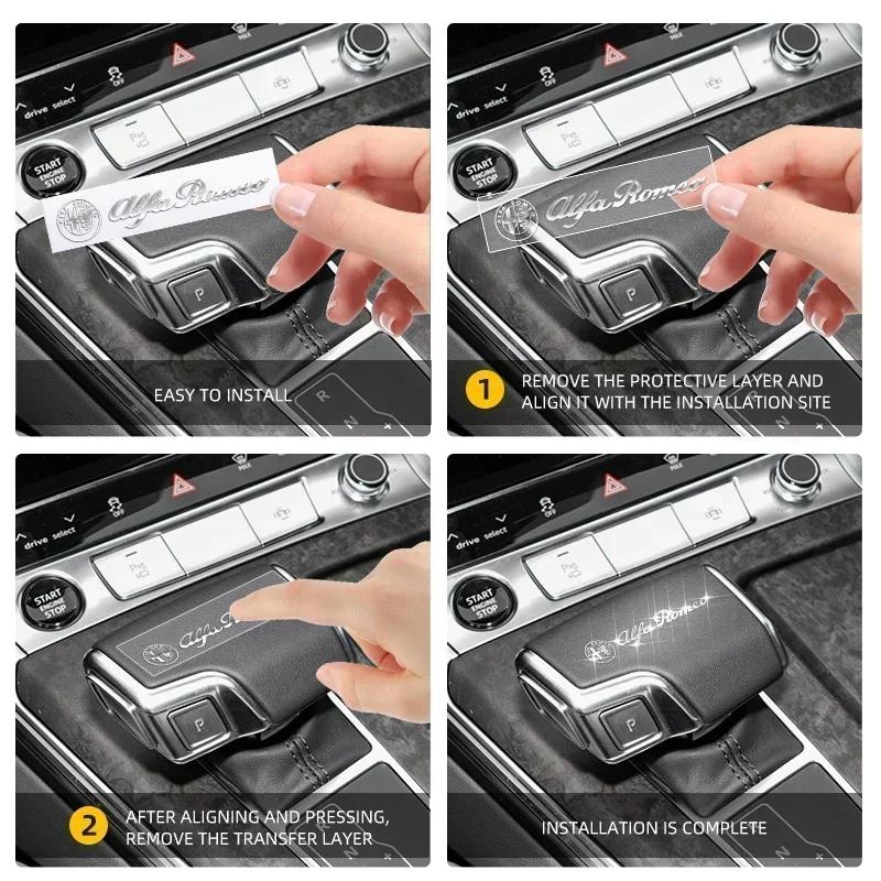 For Alfa Romeo Metal Emblem Auto Decor Wiper Decals Reflective Car Window Stickers For Alfa Romeo Giulietta Mito Giulia Stelvio 