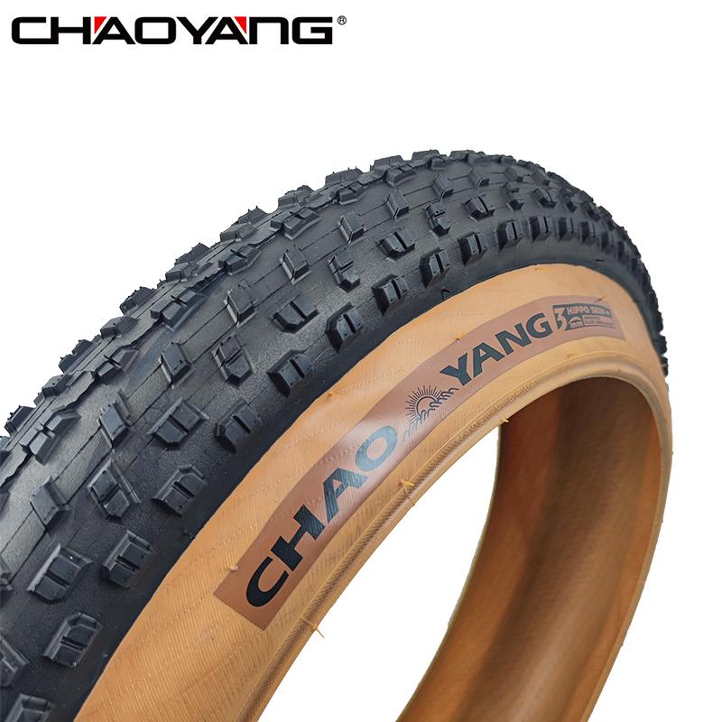 CHAOYANG 20x4.0 100/90-406 Fatbike Band 3mm Hippo Skin+ Lekbestendig Antislip MTB Strand Elektrische Fiets 20PSI Bruine Band H-5176