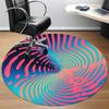 1pc Vortex Waves Office Round Area Rug,  Mat Suitable ForOffice, Under Office Chairs Bedroom Living Room Home Decor, Room Deco