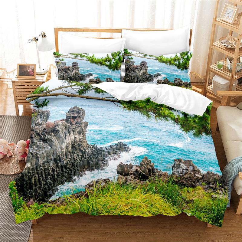 Ocean Beach Starfish Duvet Set Set Seaside Bedding Set Queen Bedding Set Boys Girls Bedroom Decoration Bedding Set