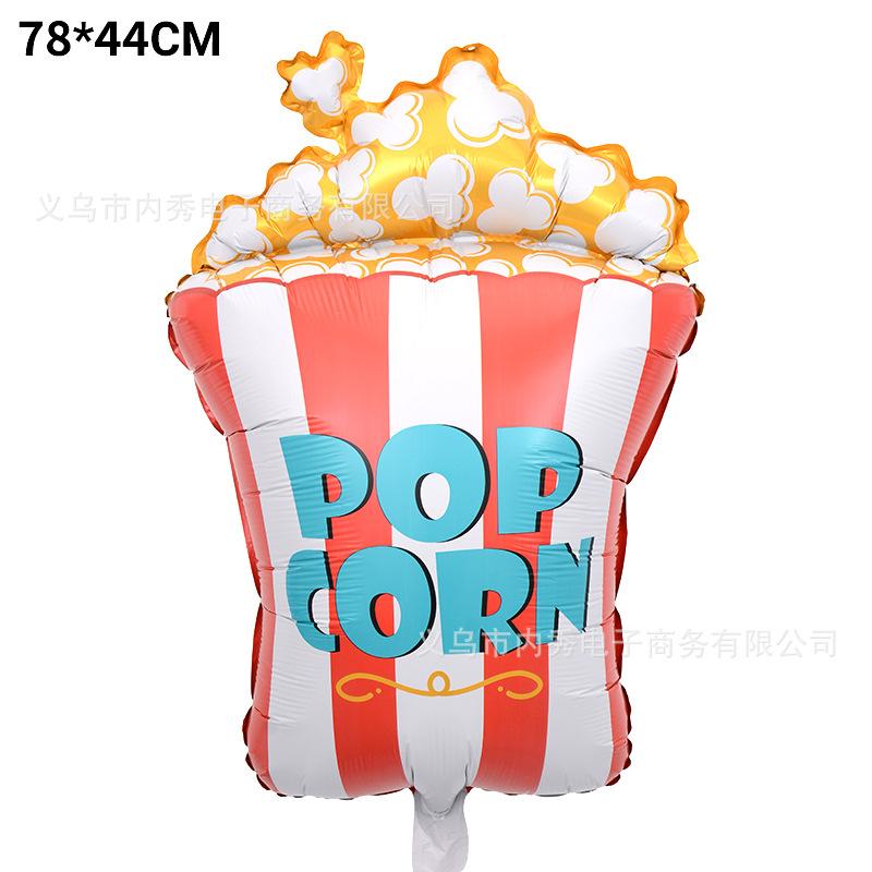 Chocolate Donut Balloon Birthday Burger Fries Pizza Balloon Hot Dog Party Aluminum Film Balloon Decoration