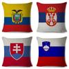 50 Style National Flag Cushion Cover for Sofa Home Children Room Decor Geometric Print Pillowcase Polyester Pillow Case 45x45cm