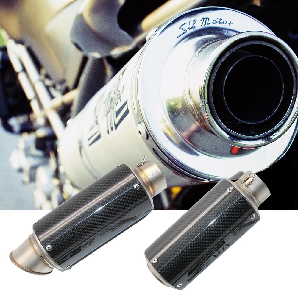 Buy Exhaust Pipe for Modifying Motorcycle Angled Round Barrel Carbon