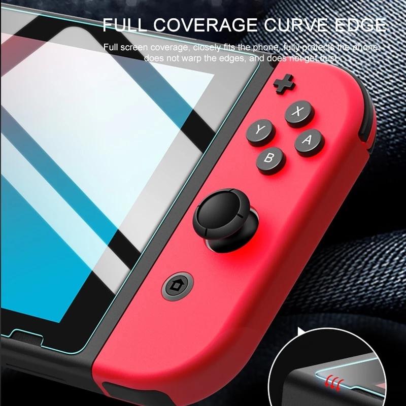 Clear Tempered Glass for Nintendo Switch Lite Screen Protector Compatible Nintendo Switch NS/OLED Transparent 9H Protective Film 5