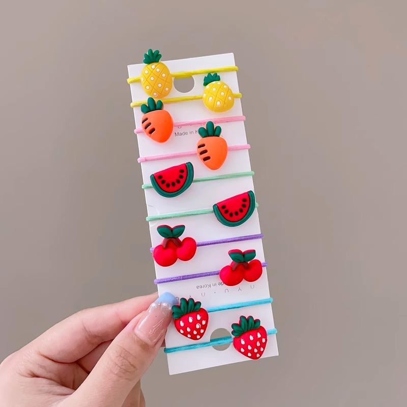 10-30PCS/Set, Cute Cartoon Animals, Hair Bands, Girls, Elastic Rubber Band, Headwear, Hair Accessories