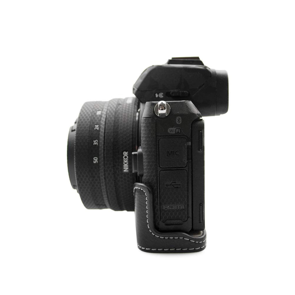 Kinokoo Nikon Z50 Genuine Leather Camera Body Case with Interchangeable Tripod Black Case, Case, Mount,