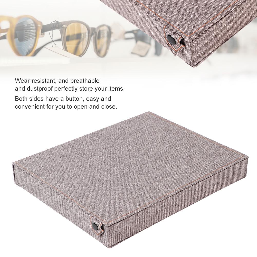 8 spor Brilleoppbevaring Solbrilleutstilling Smykkebeholder Etui Organizer med knapp
