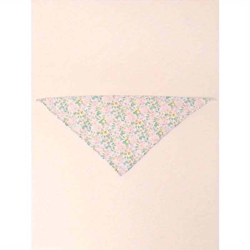 Küçük ve Orta Boy Köpekler İçin Sevimli Çiçek Baskılı Evcil Hayvan Bandanası, Evcil Hayvan Aksesuarı (1 Adet)