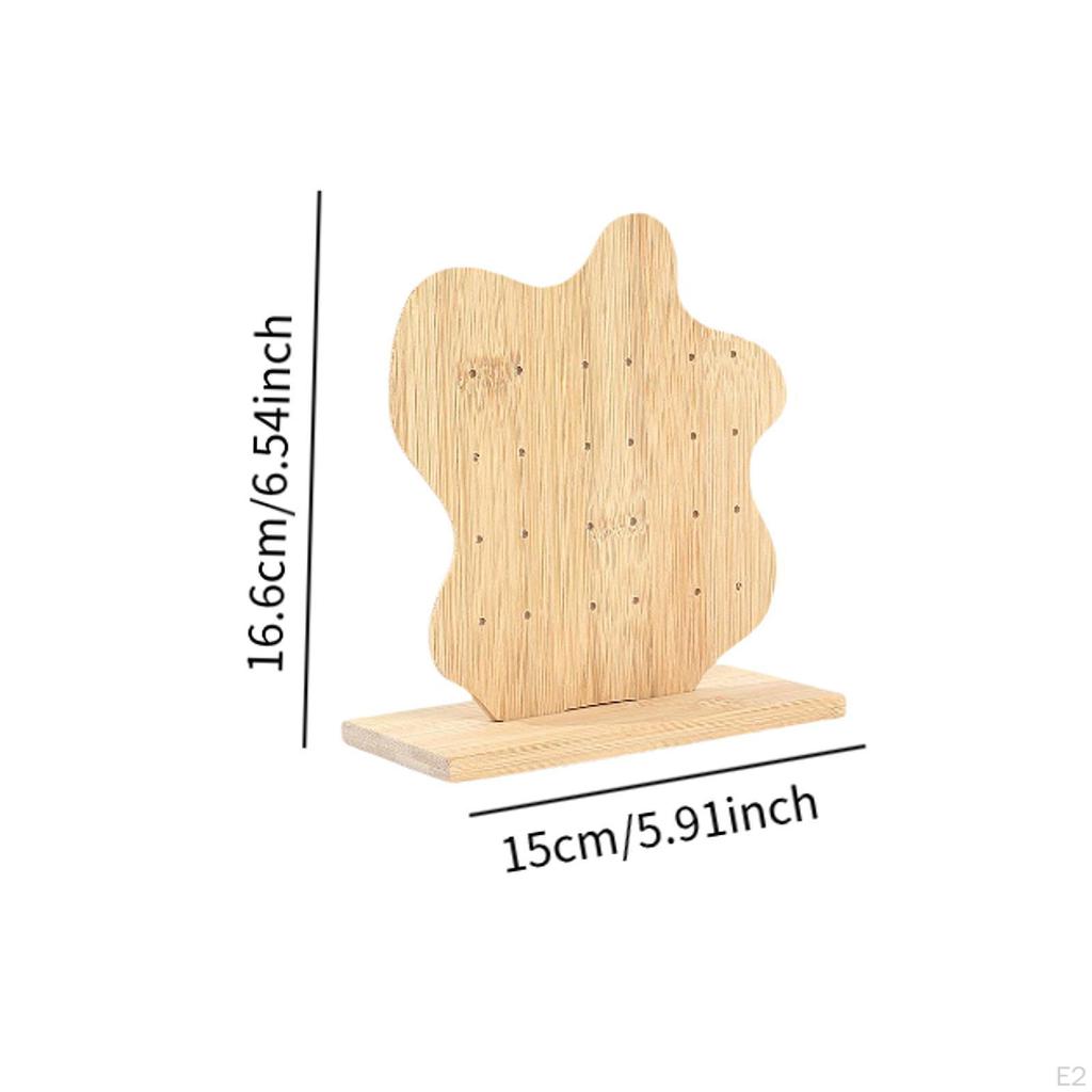 Jewelry Display Stand Bamboo Decorative Holder Storage for Store Selling