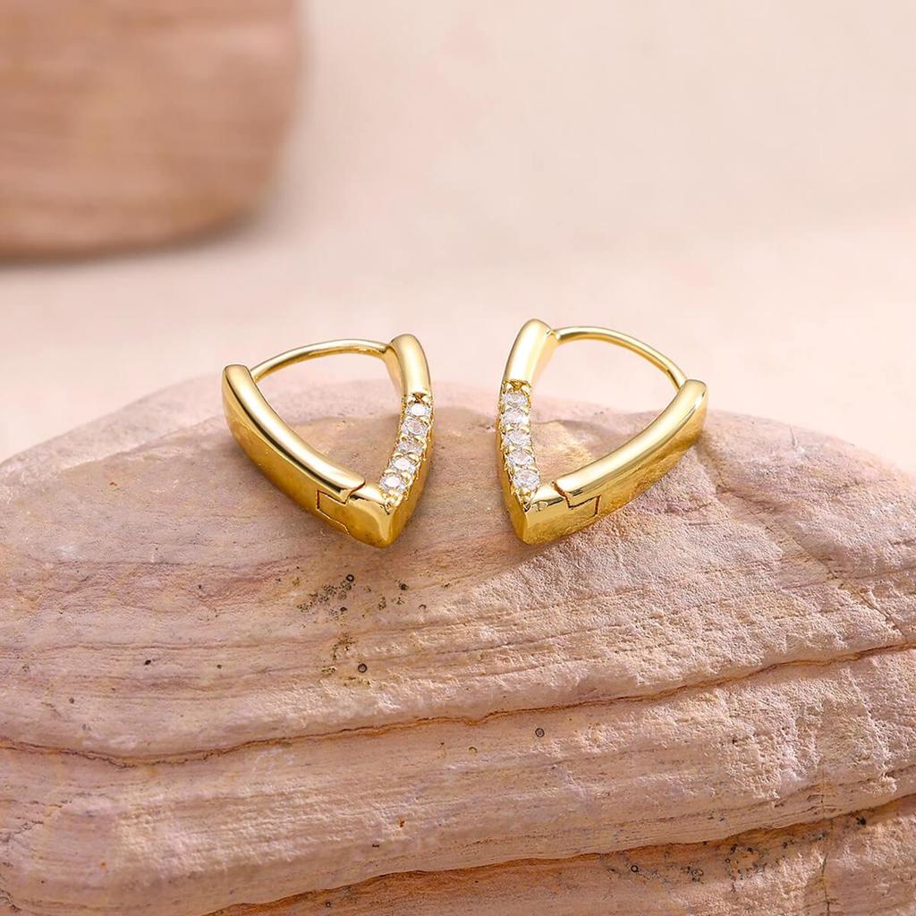 Exquisite Retro Zircon Earrings: European & American Style, Luxurious & Versatile