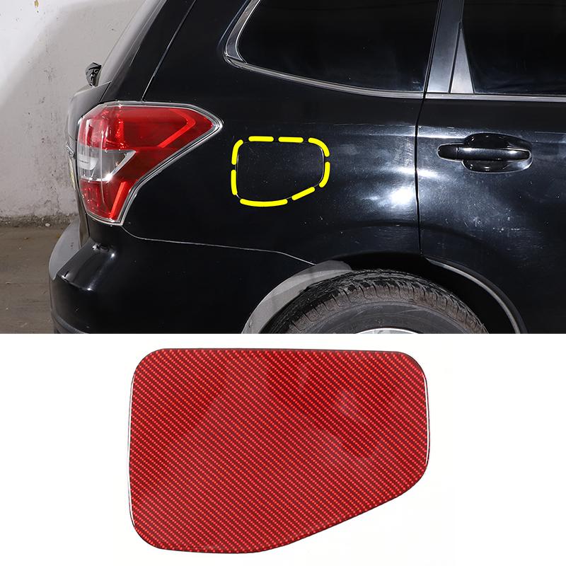 For Subaru Forester 2013-2018 Red Soft Carbon Fiber Interior Kit Dashboard Console Gear Shift Panel Decoration Trim Stickers