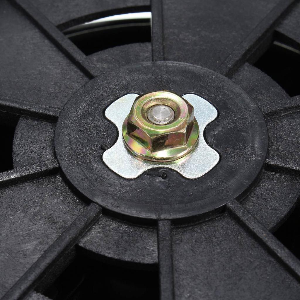 12V 80W 2100RPM Straight Black Blade Electric Oil Cooling Radiator Fan Mounting Kit Universal 12 inch